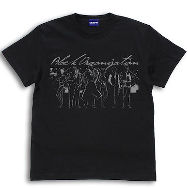 名偵探柯南 (加大)「黑衣組織」寬鬆 黑色 T-Shirt Black Organization Silhouette T-Shirt /BLACK-XL【Detective Conan】