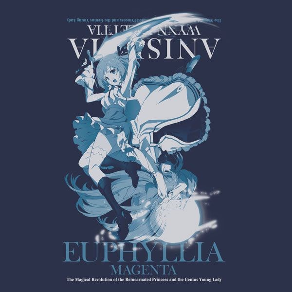轉生公主與天才千金的魔法革命 : 日版 (大碼)「艾妮絲菲亞 + 尤菲莉亞」藍紫色 T-Shirt