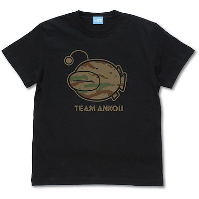 少女與戰車 (細碼)「鮟鱇隊」黑色 T-Shirt Ankou Team T-Shirt /BLACK-S【Girls and Panzer】