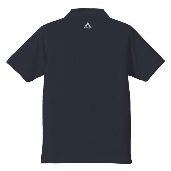 搖曳露營△ : 日版 (中碼)「志摩凜」刺繡 深藍色 Polo Shirt