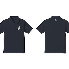 搖曳露營△ : 日版 (加大)「志摩凜」刺繡 深藍色 Polo Shirt