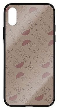 銀魂 「定春 + 伊麗莎白」總柄 iPhone [X, Xs] 強化玻璃 手機殼 Sadaharu & Elizabeth Pattern Design Tempered Glass iPhone Case /X,Xs【Gin Tama】