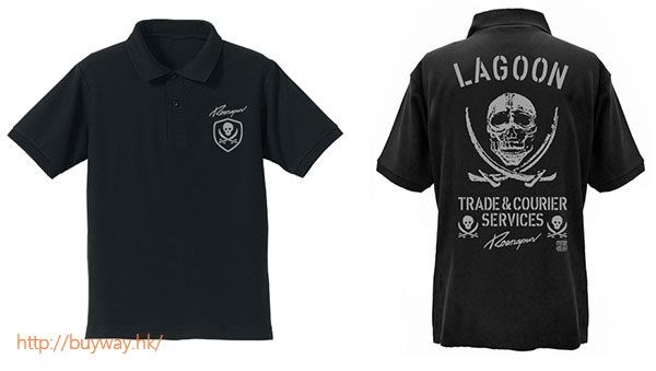 黑礁 : 日版 (大碼) Lagoon Company Polo Shirt 黑色