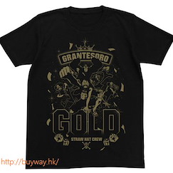 海賊王 (大碼)「FILM GOLD」黑色 T-Shirt FILM GOLD T-Shirt / BLACK - L【One Piece】