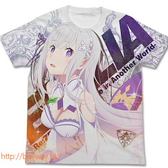 Re：從零開始的異世界生活 (大碼)「艾米莉婭」全彩 T-Shirt 白色 Emilia Full Graphic T-Shirt / WHITE - L【Re:Zero】