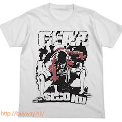 海賊王 : 日版 (細碼)「路飛」"Gear Second" T-Shirt 白色
