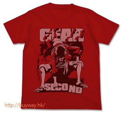海賊王 : 日版 (細碼)「路飛」"Gear Second" T-Shirt 紅色