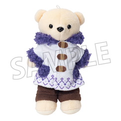 周邊配件 : 日版 公仔服裝 小熊 粗呢大衣 紫