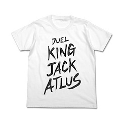 遊戲王 系列 : 日版 (中碼)「DUEL KING JACK ALTUS」遊戲王5D's 白色 T-Shirt
