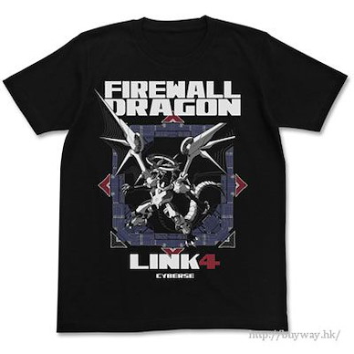 遊戲王 系列 (細碼)「Firewall Dragon」黑色 T-Shirt Firewall Dragon T-Shirt / BLACK-S【Yu-Gi-Oh!】