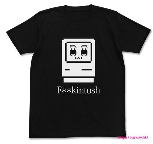 Pop Team Epic : 日版 (細碼)「F**kintosh」黑色 T-Shirt