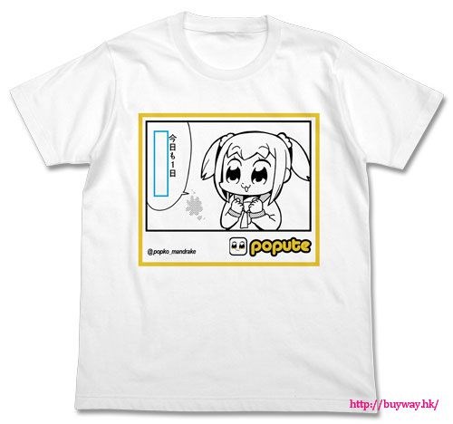 Pop Team Epic : 日版 (細碼)「POP子的老毛病」白色 T-Shirt