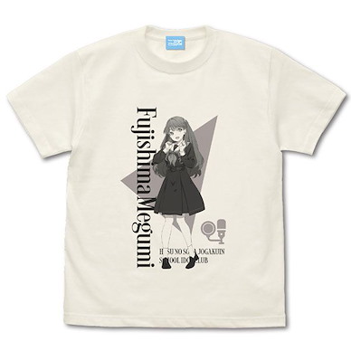 蓮之空女學院學園偶像俱樂部 (細碼)「藤島慈」香草白 T-Shirt Megumi Fujishima T-Shirt /VANILLA WHITE-S【Hasunosora Jogakuin School Idol Club】