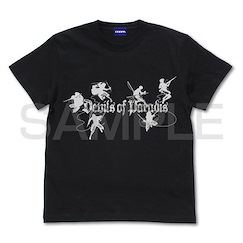 進擊的巨人 : 日版 (大碼) 帕拉迪島の惡魔 黑色 T-Shirt