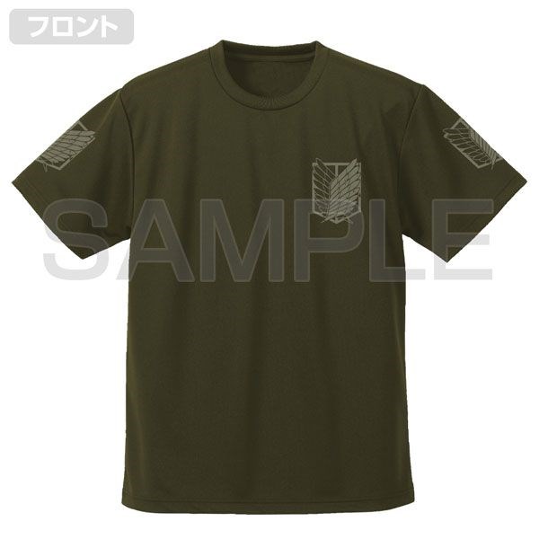 進擊的巨人 : 日版 (加大) 調査兵團 吸汗快乾 橄欖綠 T-Shirt