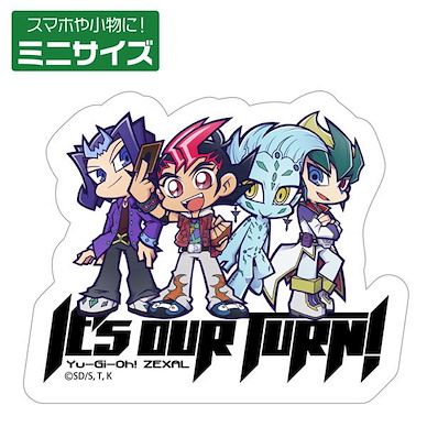 遊戲王 系列 「九十九遊馬 + 阿斯特拉爾 + 神代凌牙 + 天城快斗」遊戲王ZEXAL It's Our Turn! 迷你貼紙 (4.8cm × 6cm) Yu-Gi-Oh! ZEXAL Yuma & Astral & Reginald & Kite "It's Our Turn!" Chibi Mini Sticker【Yu-Gi-Oh!】