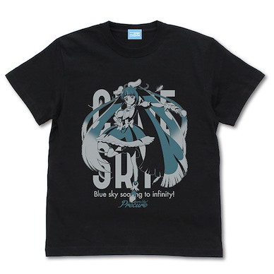 光之美少女系列 (加大)「晴天·哈蕾瓦塔爾 / 晴空天使」開闊天空！光之美少女 黑色 T-Shirt Soaring Sky! Pretty Cure Cure Sky T-Shirt /BLACK-XL【Pretty Cure Series】