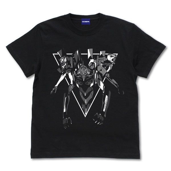 新世紀福音戰士 : 日版 (中碼) EVANGELION 三角標誌 黑色 T-Shirt