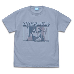 遊戲人生 (加大)「白」OMEGA GOOD JOB ACID BLUE T-Shirt "Shiro"'s "OMEGA Good Job" Window T-Shirt /ACID BLUE-XL【No Game No Life】