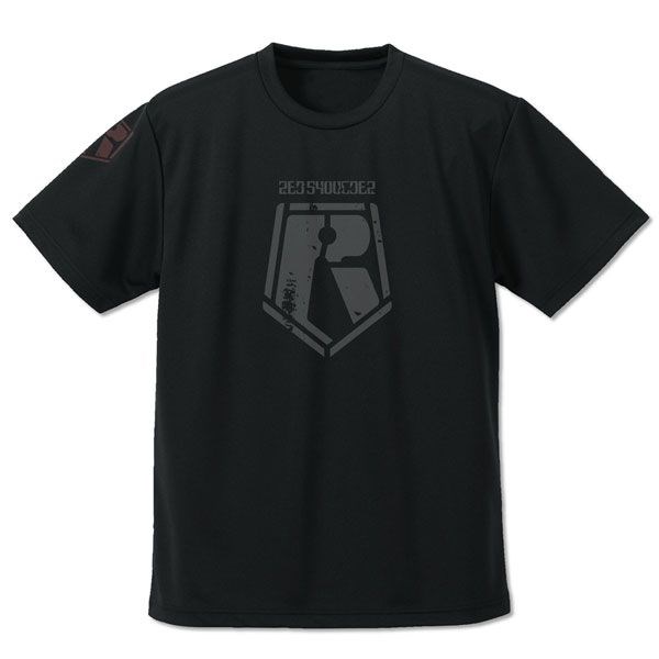 裝甲騎兵 : 日版 (細碼)「紅肩隊」吸汗快乾 黑色 T-Shirt