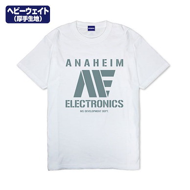 機動戰士高達系列 (細碼)「阿納海姆電子」白色 厚綿 T-Shirt Anaheim Electronics Heavy Weight T-Shirt /WHITE-S【Mobile Suit Gundam Series】