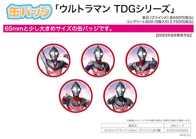 超人系列 「超人迪加」超人 TDG 系列 收藏徽章 (5 個入) Can Badge TDG Series 02 Ultraman Tiga Ver. (5 Pieces)【Ultraman Series】