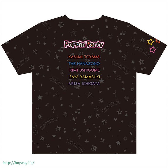 BanG Dream! : 日版 (中碼)「Poppin'Party」全彩 T-Shirt