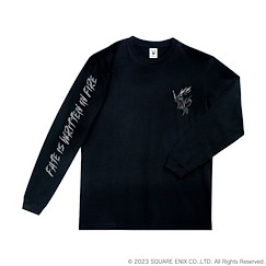 最終幻想系列 (大碼)「召喚獸 伊弗利特」黑色 長袖 T-Shirt Long Sleeve T-Shirt Summoned Monster Ifrit (L Size)【Final Fantasy Series】