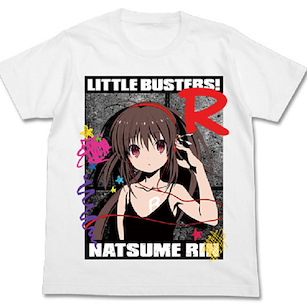 校園剋星！ (大碼) 棗鈴 白色 T-Shirt T-Shirt Refrain Rin White【Little Busters!】(Size: Large)
