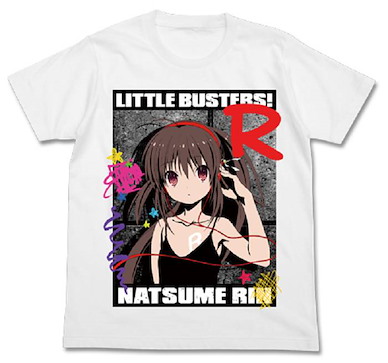 校園剋星！ (大碼) 棗鈴 白色 T-Shirt T-Shirt Refrain Rin White【Little Busters!】(Size: Large)