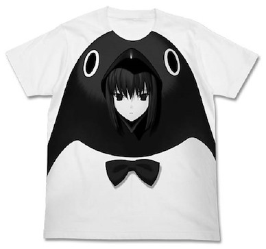 魔法使之夜 (大碼) 久遠寺有珠 白色 T-Shirt T-Shirt Alice Penguin White【Mahotsukai no Yoru】(Size: Large)