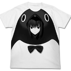 魔法使之夜 (加大) 久遠寺有珠 白色 T-Shirt T-Shirt Alice Penguin White【Mahotsukai no Yoru】(Size: XLarge)