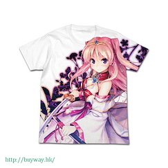 千之刃濤、桃花浸染的公主 (大碼)「宮國朱璃」白色 全彩 T-Shirt Akari Miyakuni Full Graphic T-shirt / WHITE - L【Sen no Hato, Tsukisome no Koki】