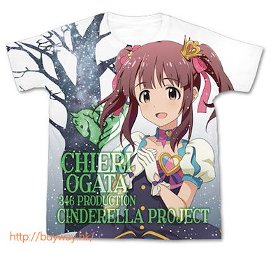 偶像大師 灰姑娘女孩 (加大)「緒方智繪里」My First Star! 全彩 T-Shirt Chieri Ogata Full Graphic T-Shirt / WHITE - XL【The Idolm@ster Cinderella Girls】
