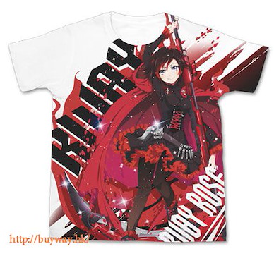 RWBY (中碼)「露比·蘿絲」T-Shirt 全彩 Ruby Rose Full Graphic T-Shirt / WHITE - M【RWBY】
