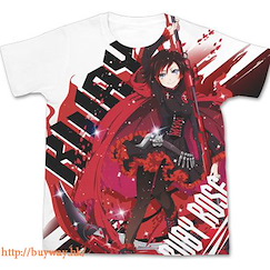 RWBY (加大)「露比·蘿絲」T-Shirt 全彩 Ruby Rose Full Graphic T-Shirt / WHITE - XL【RWBY】