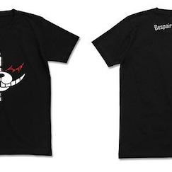 槍彈辯駁 (大碼)「黑白熊」T-Shirt 黑色－The End of 希望峰學園－ The End of Kibougamine Gakuen Monokuma Typography T-Shirt / BLACK - L【Danganronpa】