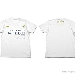 哥斯拉系列 : 日版 (細碼)「UNITED EARTH」白色 T-Shirt