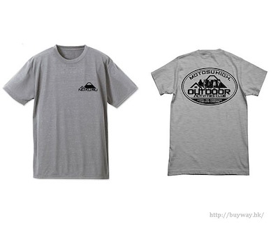 搖曳露營△ (細碼)「NOKURU」吸汗快乾 灰色 T-Shirt Laid-Back Camp Dry T-Shirt / HEATHER GRAY-S【Laid-Back Camp】