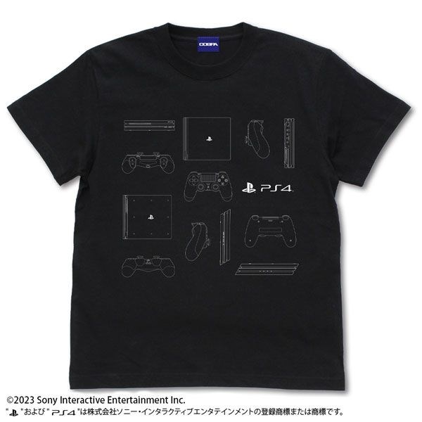 PlayStation : 日版 (中碼)「PlayStation4」黑色 T-Shirt