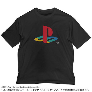 PlayStation (大碼) 初代 PlayStation Logo 寬鬆 黑色 T-Shirt Big Silhouette T-Shirt for 1st Gen. PlayStation /BLACK-L【PlayStation】