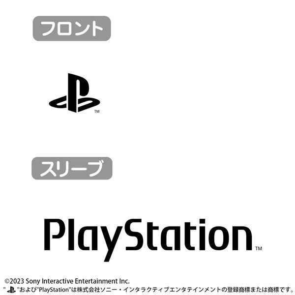 PlayStation : 日版 (加大)「PlayStation」寬鬆 長袖 黑色 T-Shirt