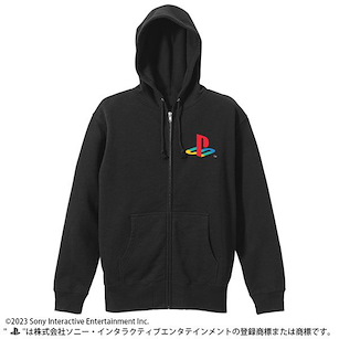 PlayStation (加大) 初代 PlayStation Logo 黑色 連帽拉鏈外套 Zip Hoodie for 1st Gen. PlayStation /BLACK-XL【PlayStation】