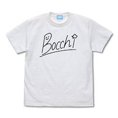 孤獨搖滾 (加大)「後藤一里」Bocchi 白色 T-Shirt Bocchi-chan's Autograph T-Shirt /WHITE-XL【Bocchi the Rock!】