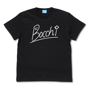 孤獨搖滾 (加大)「後藤一里」Bocchi 黑色 T-Shirt Bocchi-chan's Autograph T-Shirt /BLACK-XL【Bocchi the Rock!】