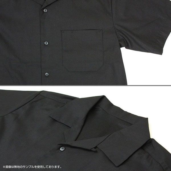 幻日夜羽 -鏡中暉光- : 日版 (中碼)「夜羽」刺繡 黑色 工作襯衫