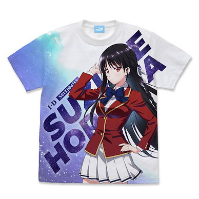 歡迎來到實力至上主義的教室 (細碼)「堀北鈴音」全彩 白色 T-Shirt TV Anime Suzune Horikita Full Graphic T-Shirt /WHITE-S【Classroom of the Elite】