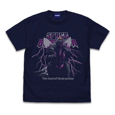 哥斯拉系列 (加大)「太空哥斯拉」深藍色 T-Shirt Space Godzilla T-Shirt /NAVY-XL【Godzilla Series】