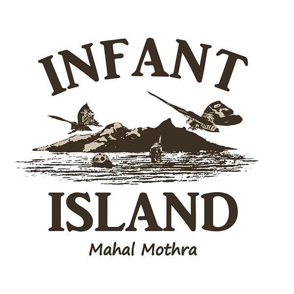 哥斯拉系列 : 日版 (細碼)「INFANT ISLAND」白色 T-Shirt