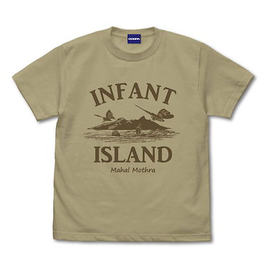 哥斯拉系列 (細碼)「INFANT ISLAND」深卡其色 T-Shirt Infant Island T-Shirt /SAND KHAKI-S【Godzilla Series】